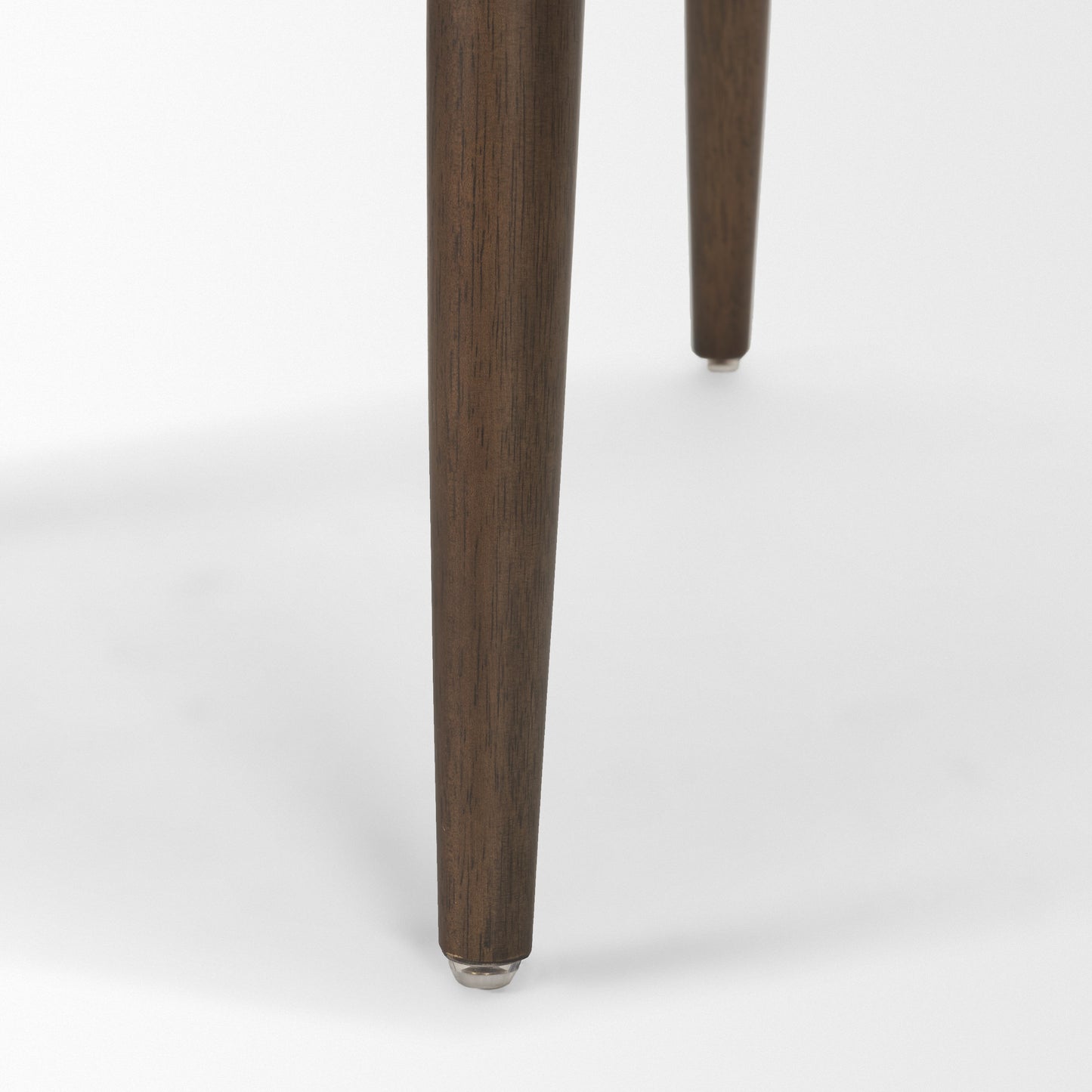 Abbie Curved Back Oatmeal Fabric Armless Dining Chair