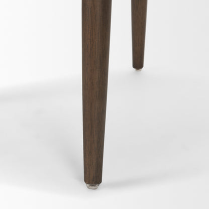 Abbie Curved Back Oatmeal Fabric Armless Dining Chair