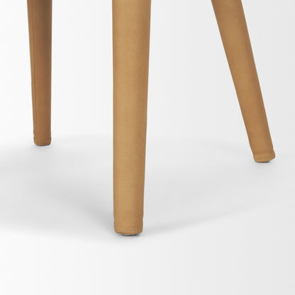 Nolan Slope Tan Leather Dining Chair