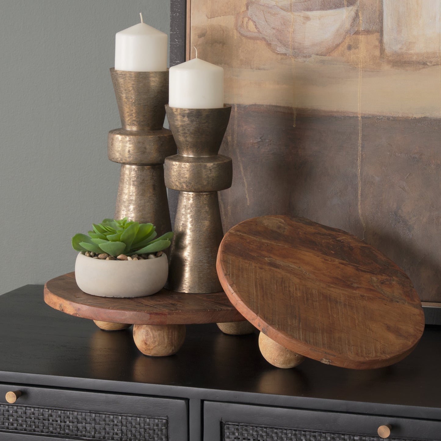 Kerra Small Solid Reclaimed Wood Tray