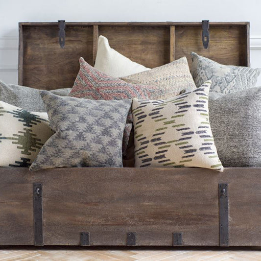 Nicand 18 x 18 Red/Blue Diamond Pattern Decorative Pillow Cover