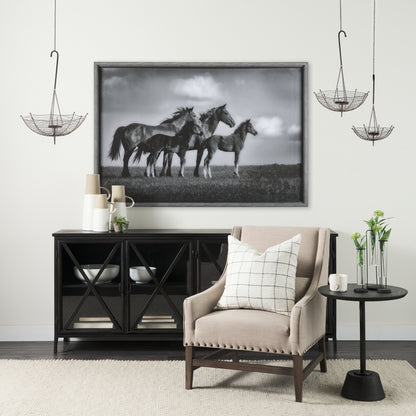 Rihanna I Small Black Metal Umbrella Candle Holder Lantern