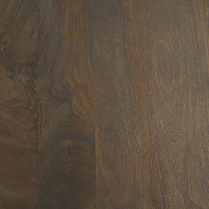 Bondi 42" Dark Brown Wood w/ Paper Rope Shelf Square Coffee Table