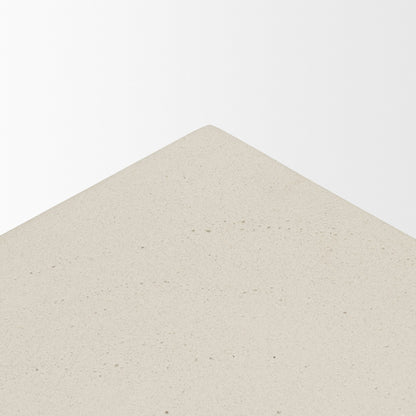 Bunda Square Sculptural Stone Finish Accent Table