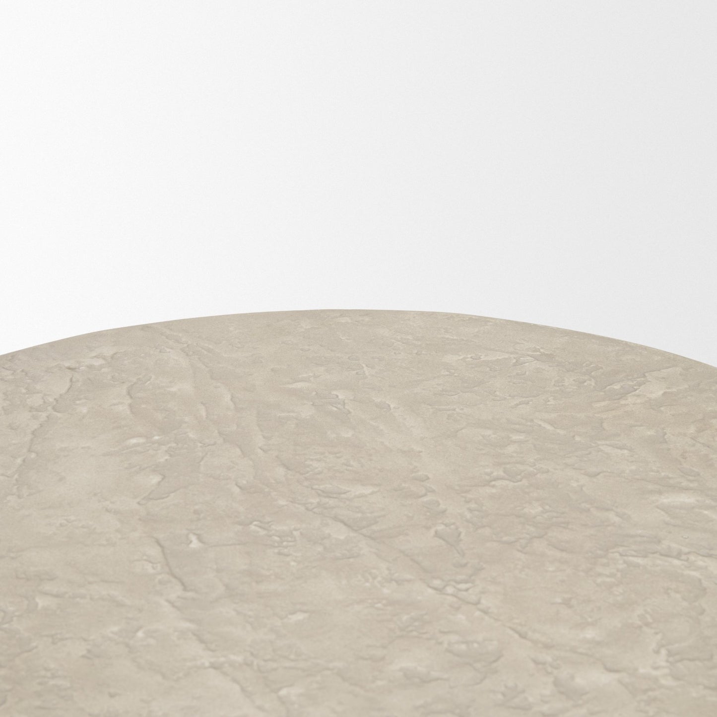 Mesa Round Stone Finish Pillar Accent Table