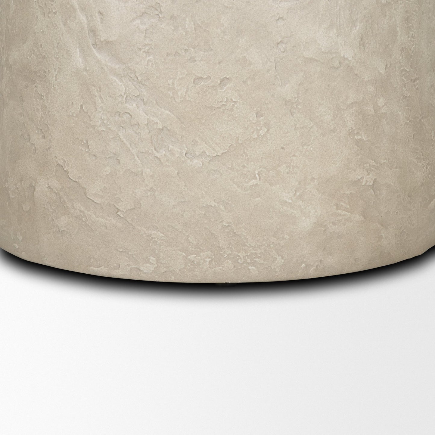 Mesa Round Stone Finish Pillar Accent Table