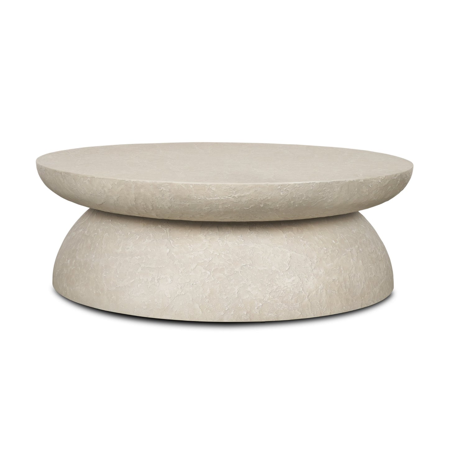 Mesa 48" Round Stone Finish Coffee Table