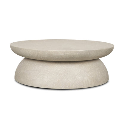 Mesa 48" Round Stone Finish Coffee Table