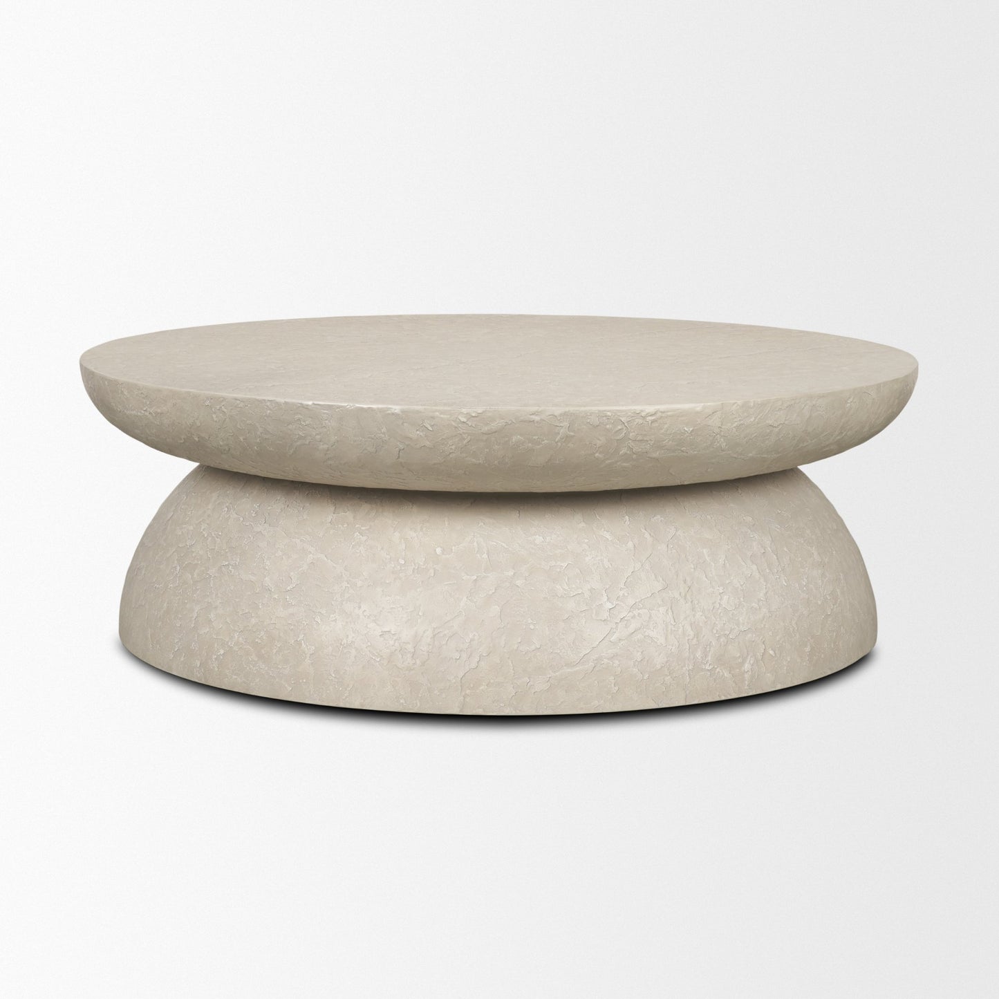 Mesa 48" Round Stone Finish Coffee Table