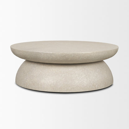 Mesa 48" Round Stone Finish Coffee Table