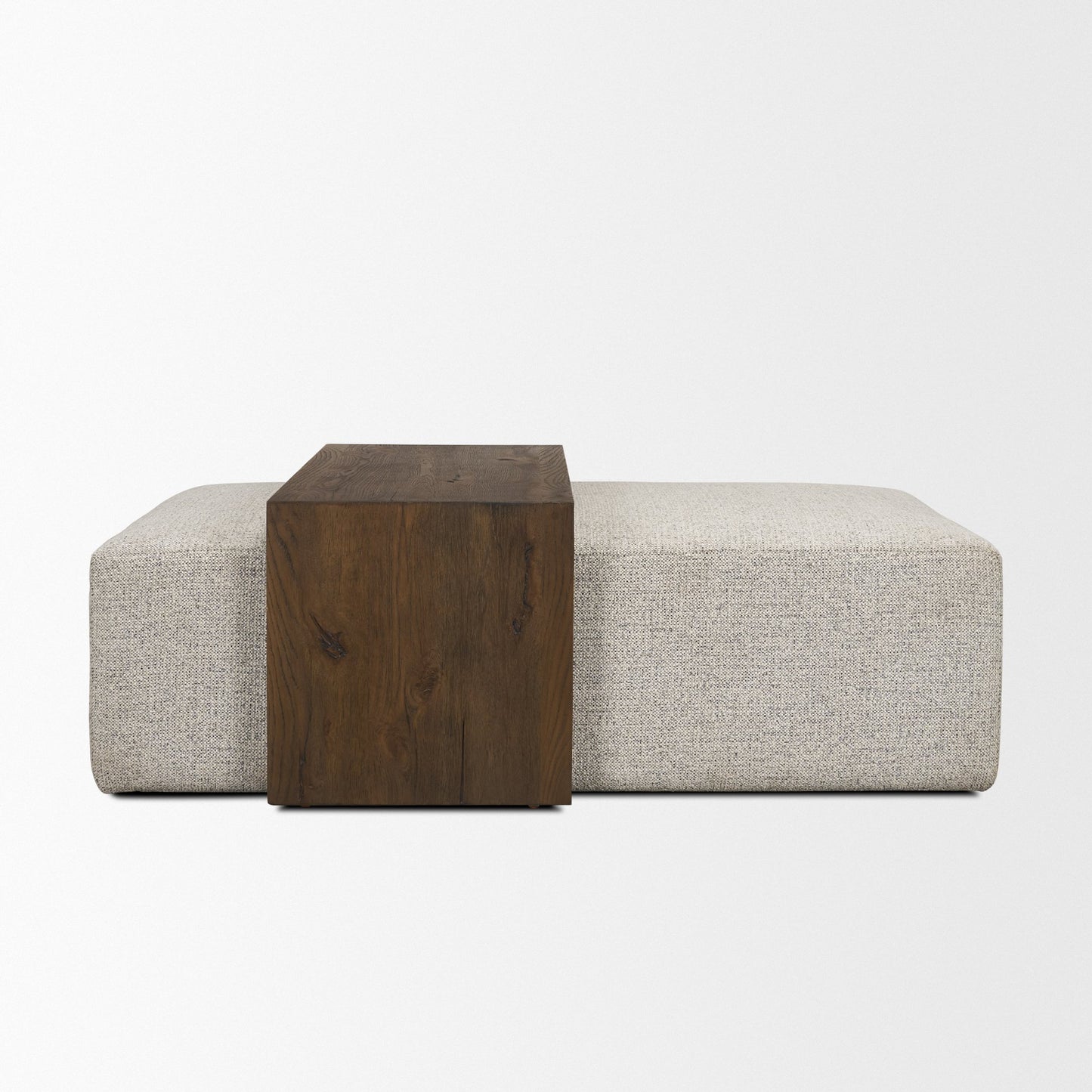 Trayden Gray Fabric w/ Brown Slider Top Coffee Table 55.0X 37.0X 46.0 (cm)