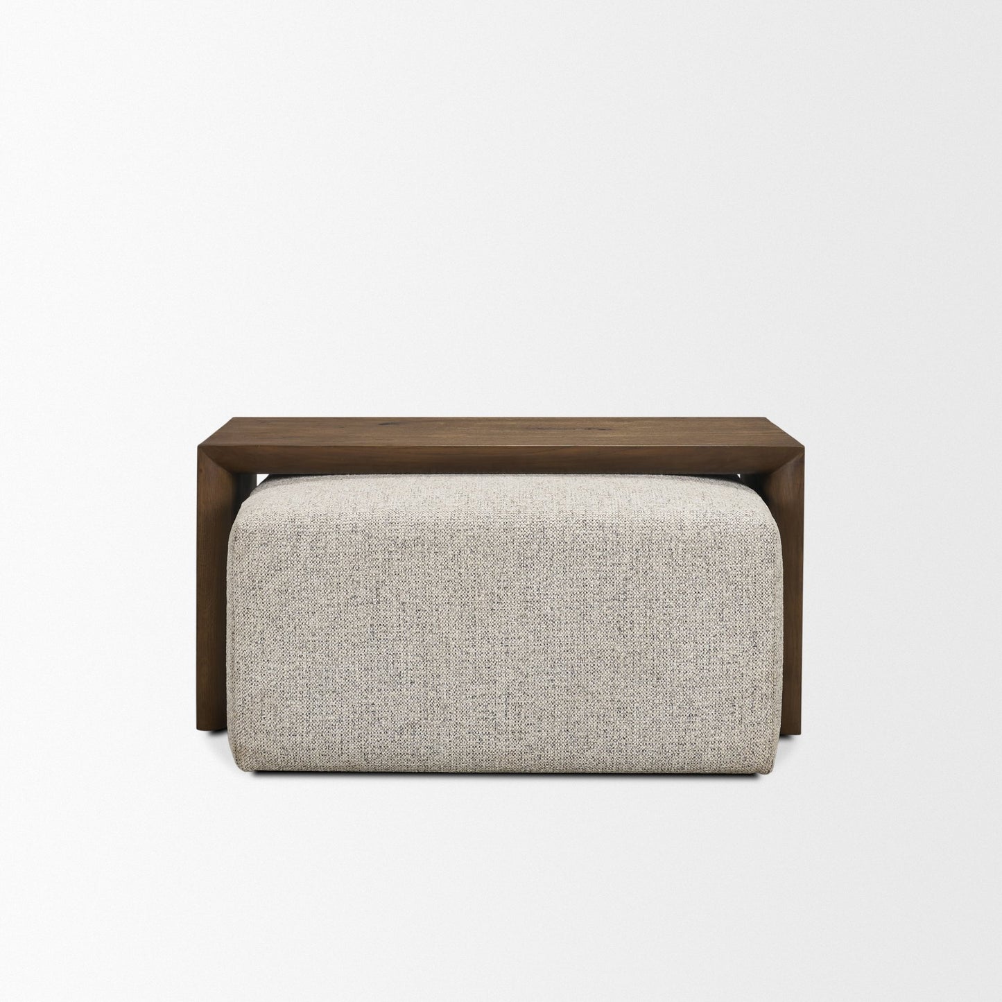 Trayden Gray Fabric w/ Brown Slider Top Coffee Table 55.0X 37.0X 46.0 (cm)