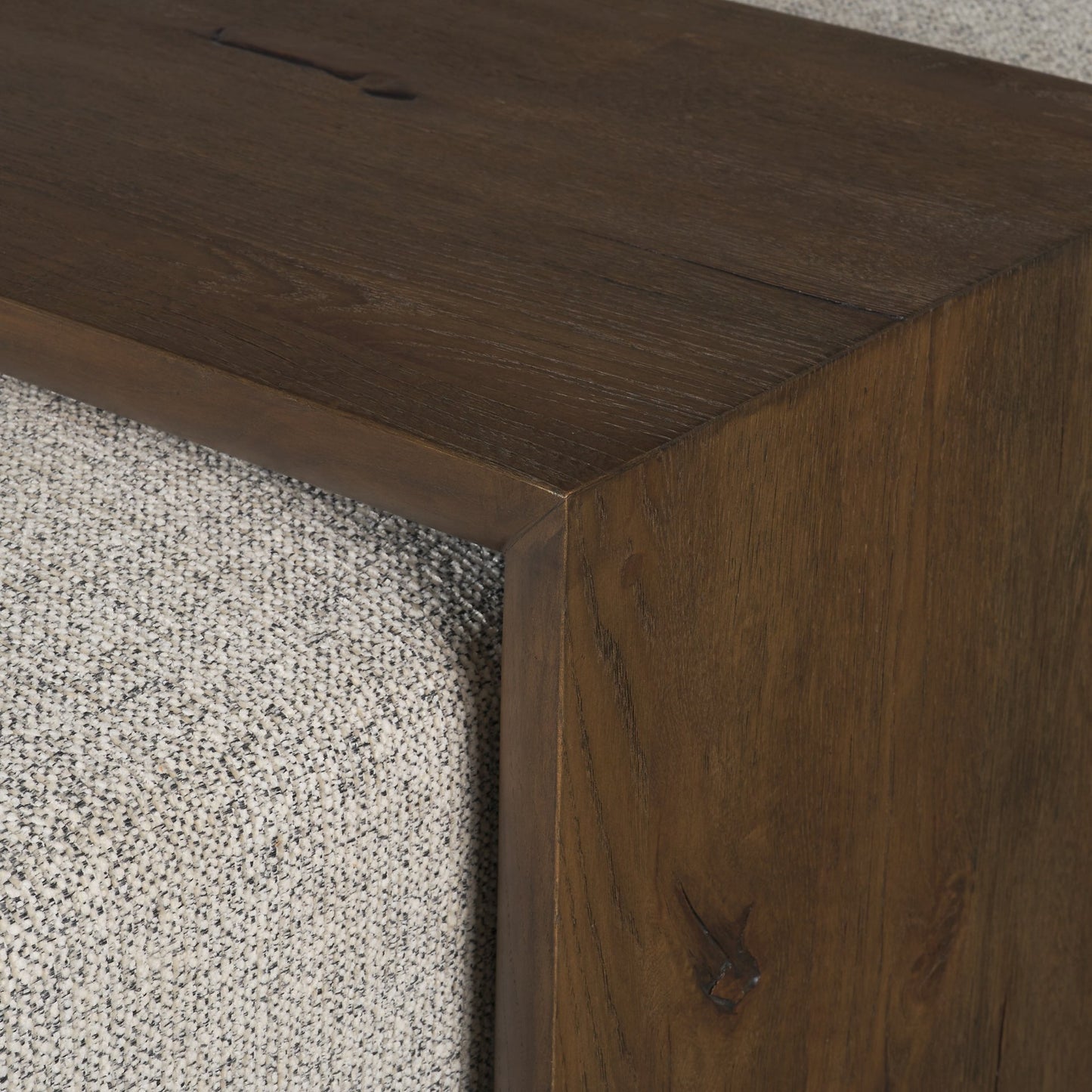 Trayden Gray Fabric w/ Brown Slider Top Coffee Table 55.0X 37.0X 46.0 (cm)