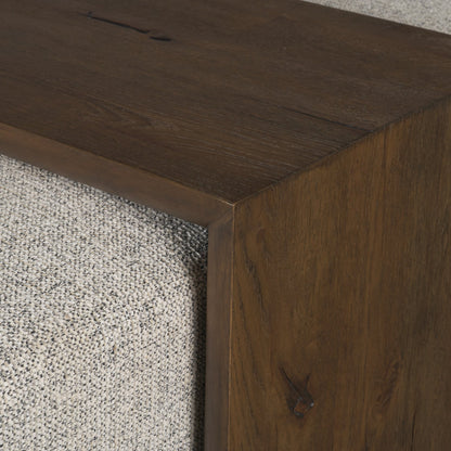 Trayden Gray Fabric w/ Brown Slider Top Coffee Table 55.0X 37.0X 46.0 (cm)