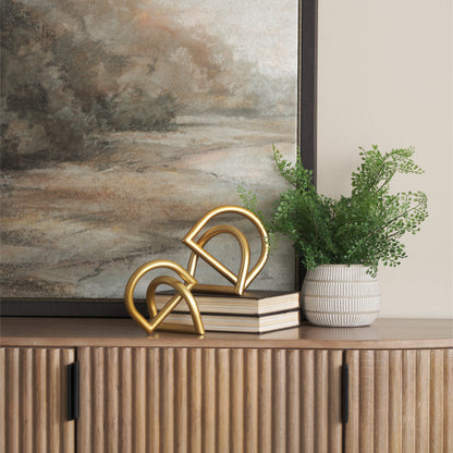Locke Small Matte Gold Metal Decorative Object
