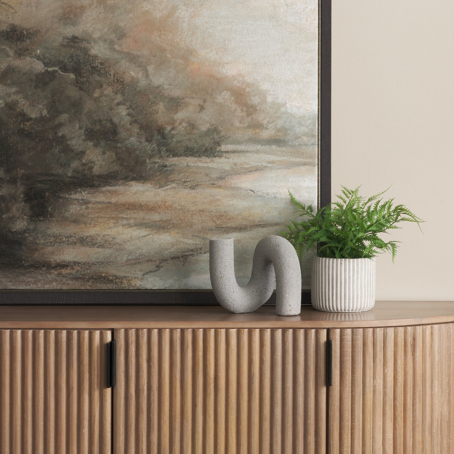 Kailas Resin Textured Concrete Gray Decorative Object