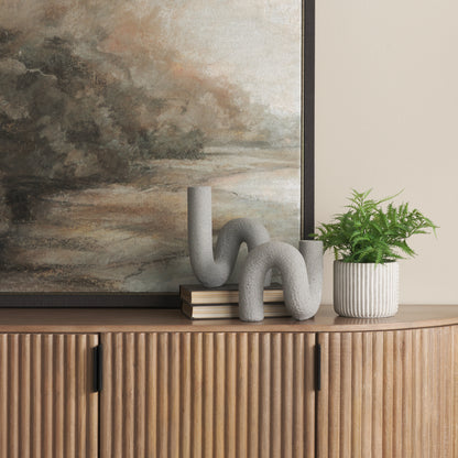 Kailas Resin Textured Concrete Gray Decorative Object