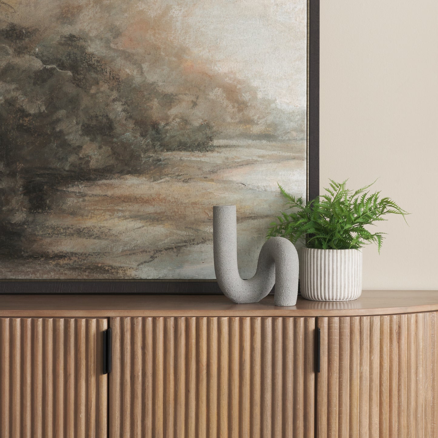 Kailyn Resin Textured Concrete Gray Decorative Object