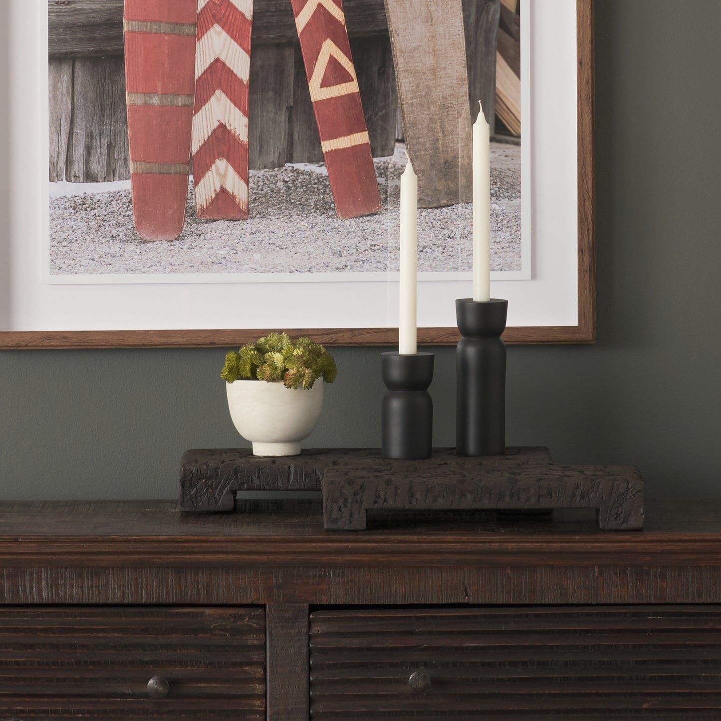 Shira Reclaimed Dark Brown Wooden Riser (Set of 2)