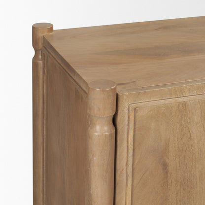 Phil Light Brown Wood 2 Door 3 Drawer Closed Sideboard