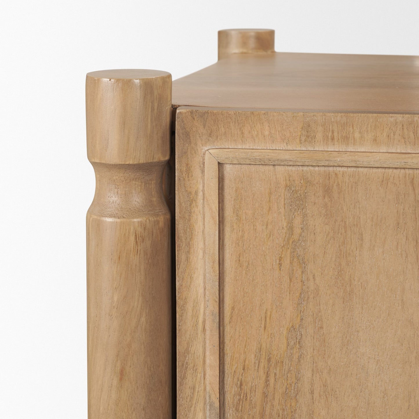 Phil Light Brown Wood 2 Door 1 Drawer w/ Pull Down Media Console