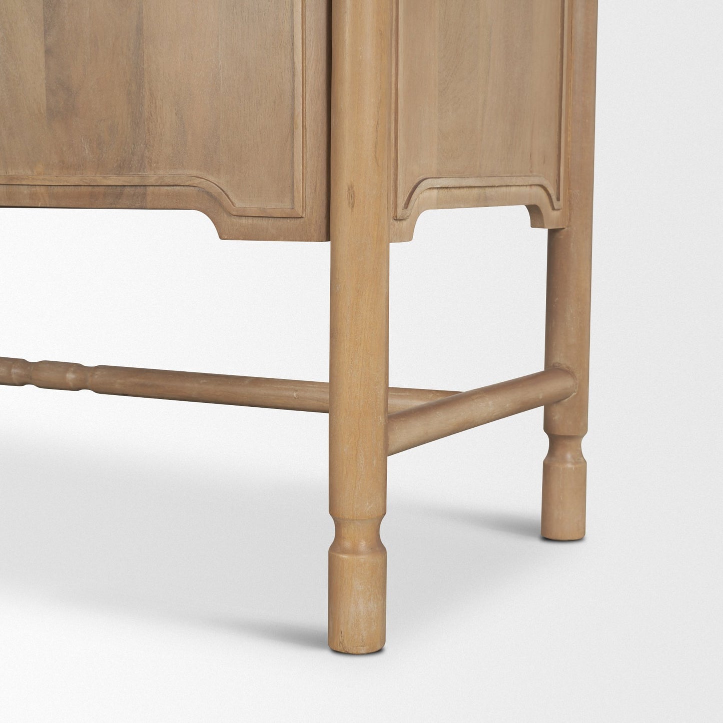 Phil Light Brown Wood 2 Door Bar Cabinet