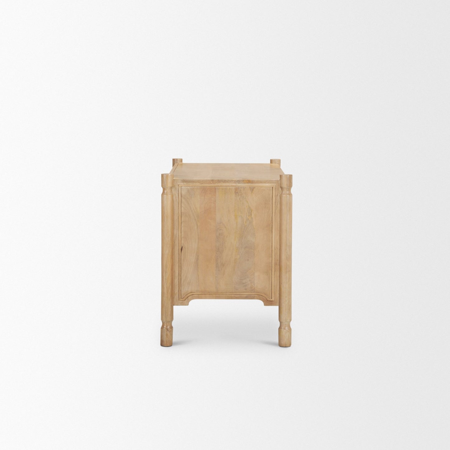 Phil Light Brown Wood 2 Drawer Accent Cabinet