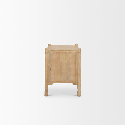 Phil Light Brown Wood 2 Drawer Accent Cabinet