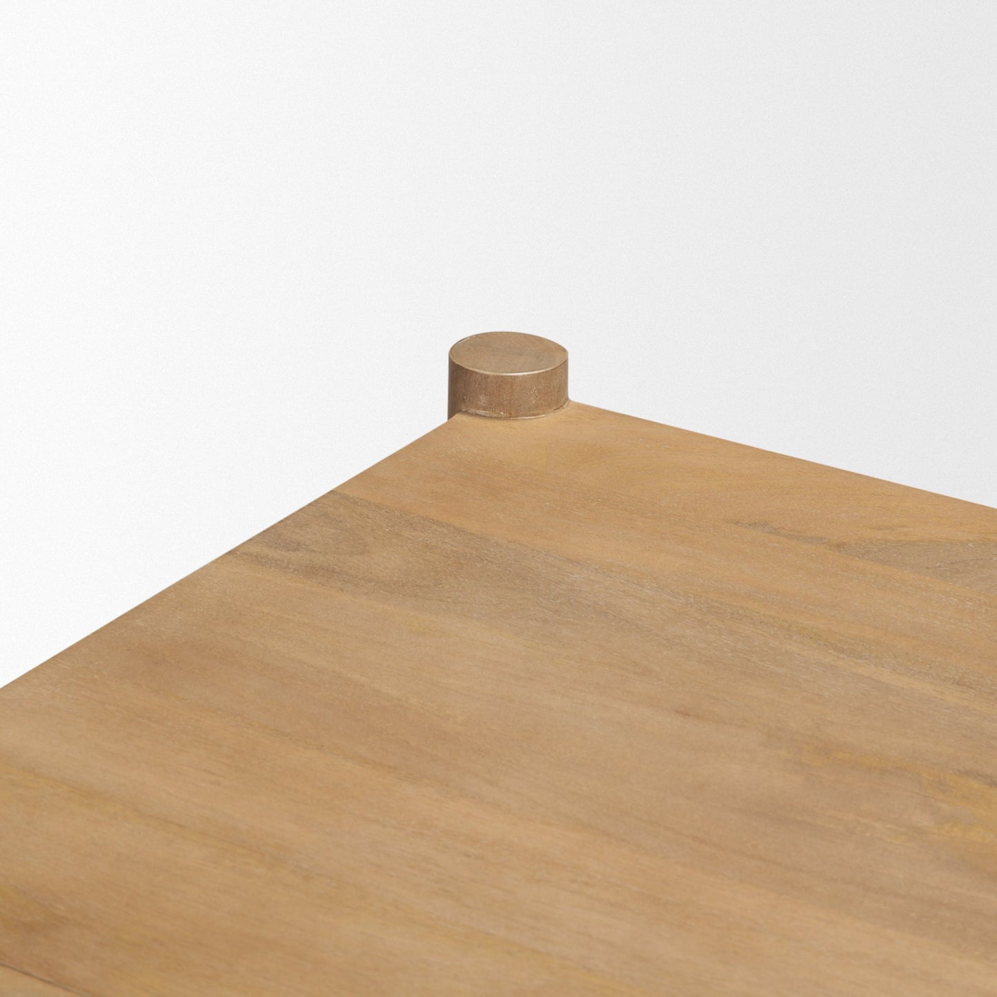 Phil Light Brown Wood 2 Drawer Accent Cabinet