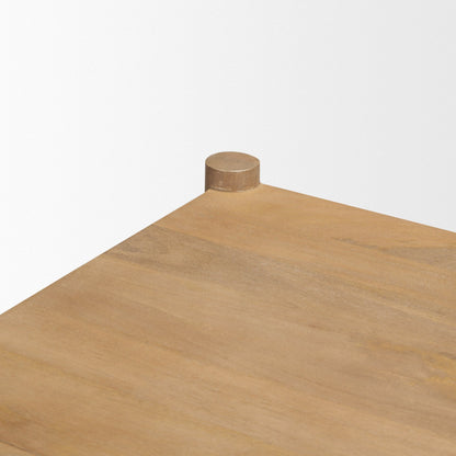 Phil Light Brown Wood 2 Drawer Accent Cabinet