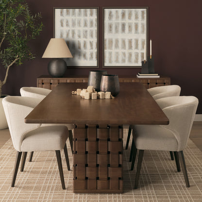 Mala Beige Paper Mache Cube Garland