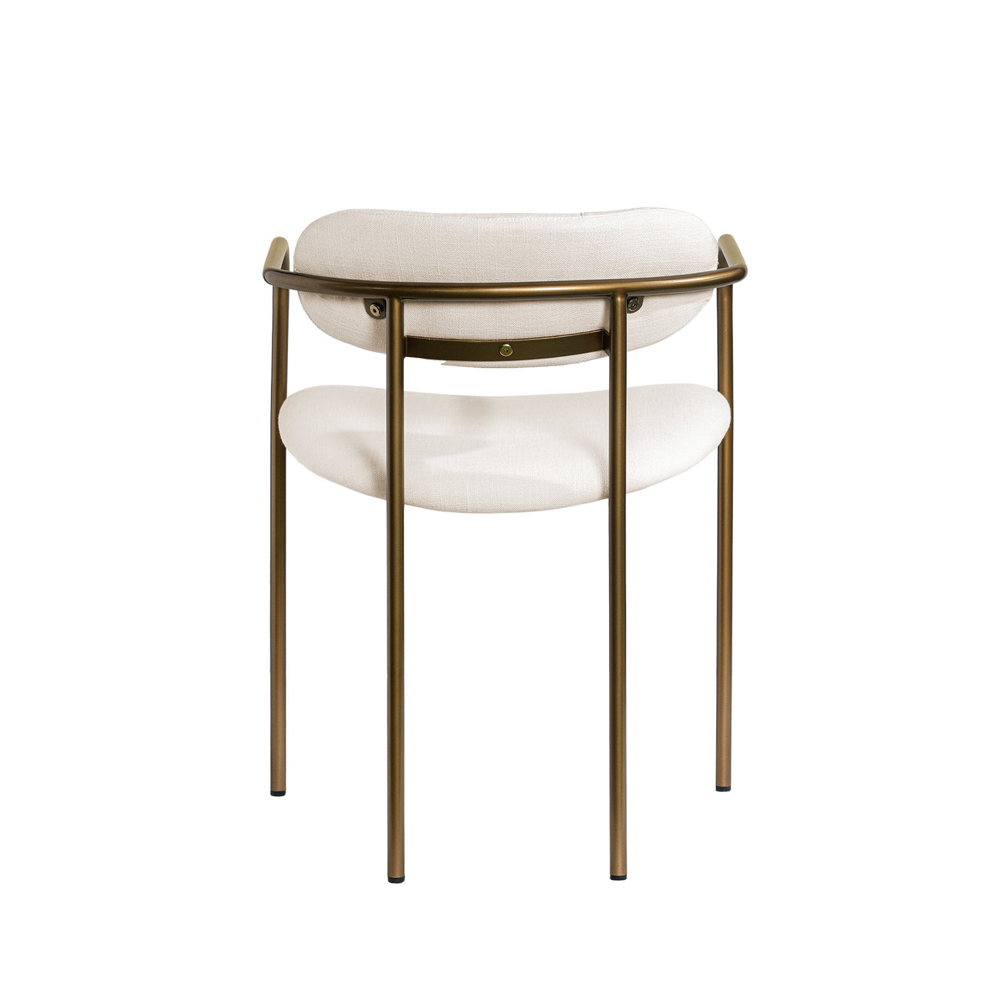 Parker I Cream Fabric Seat Gold Metal Frame Dining Chair