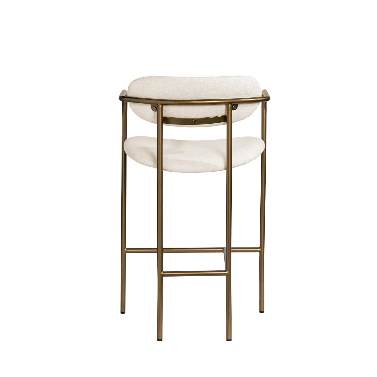 Parker Cream Fabric Seat Gold Metal Counter Stool