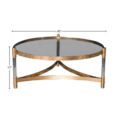 Varossi Round Glass Coffee Table