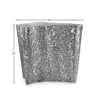 Glacier End Table | Sleek Silver Finish