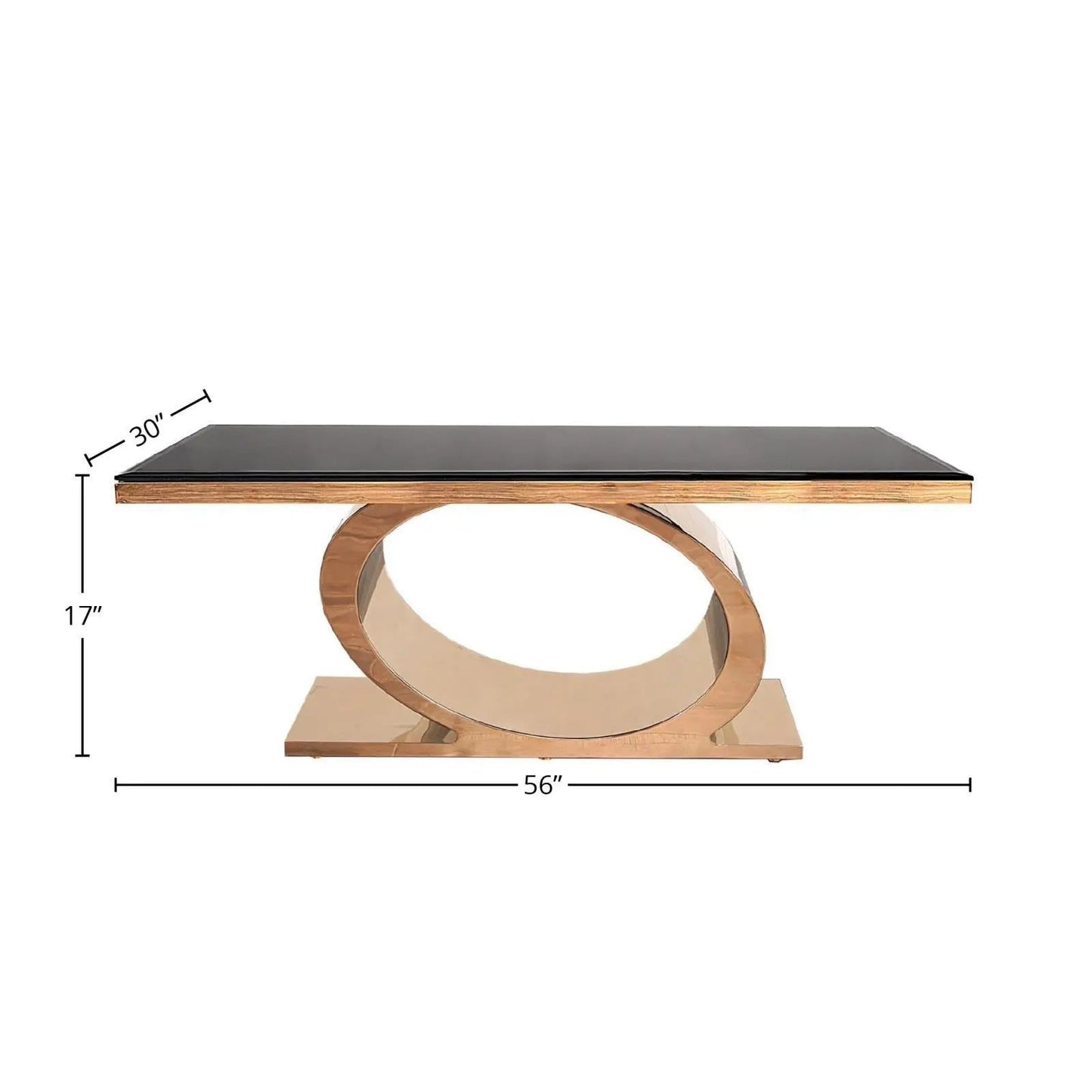 Onyx Elegant Rose Gold Coffee Table