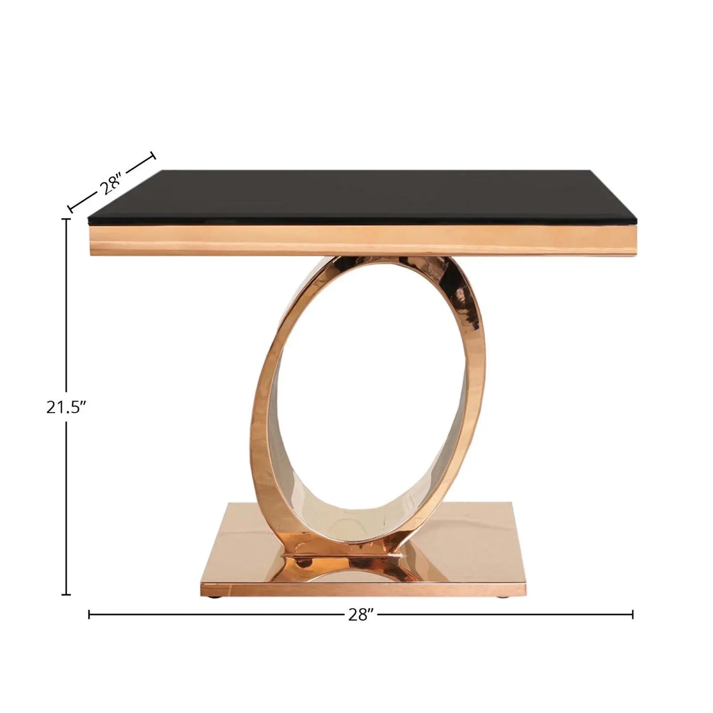 Onyx Rose Gold End Tables | Set of 2