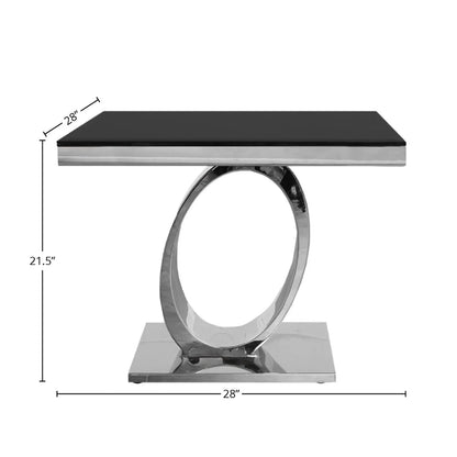Onyx Silver End Tables | Modern Minimalism