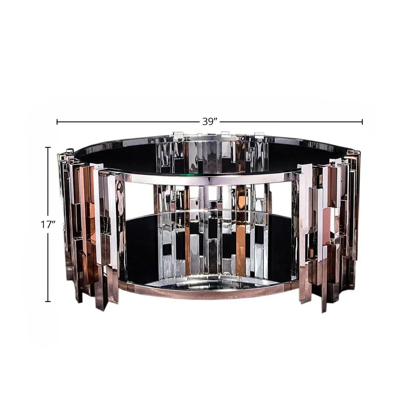 Illusion Round Coffee Table with Sleek Lines