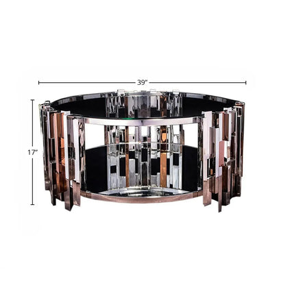 Illusion Round Coffee Table with Sleek Lines