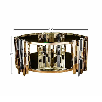 Illusion Round Coffee Table with Sleek Lines