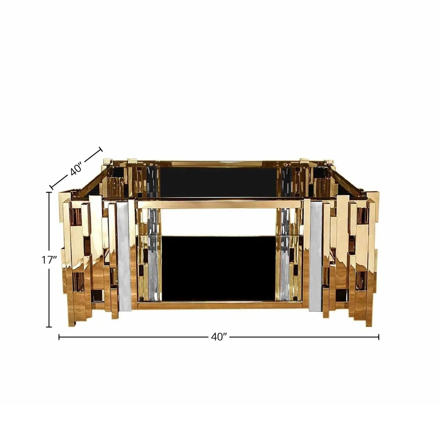 Illusion Square Coffee Table with Modern Charm