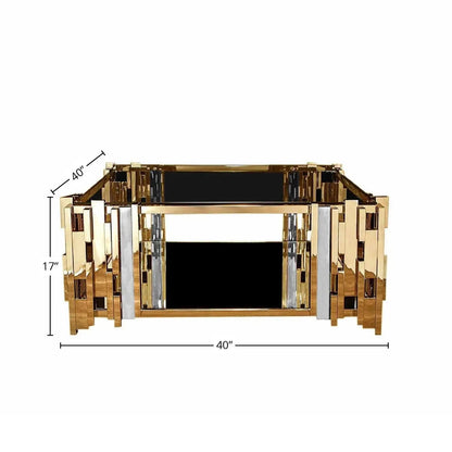 Illusion Square Coffee Table with Modern Charm