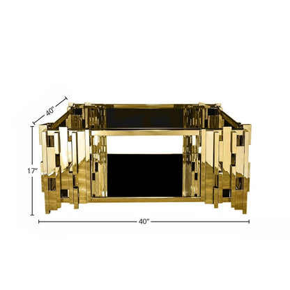 Illusion Square Coffee Table with Modern Charm