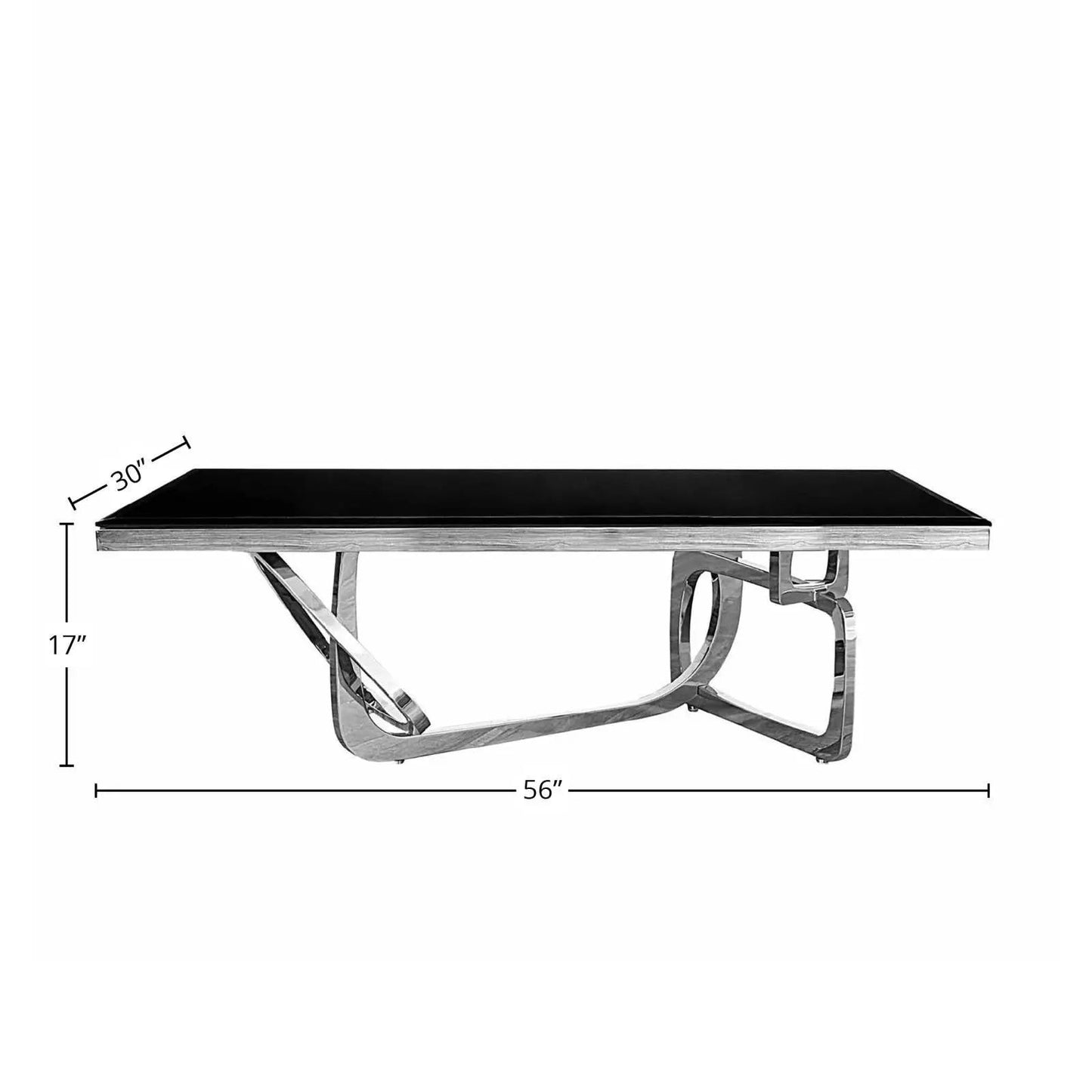 Flow Silver Coffee Table with Clean Design