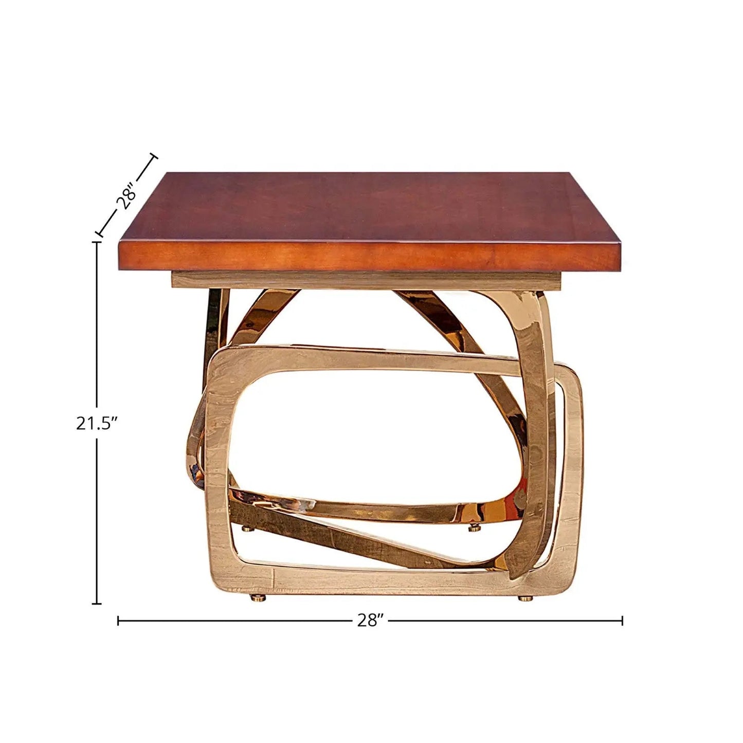 Flow Rose Gold End Tables | Set of Two Elegant Pieces