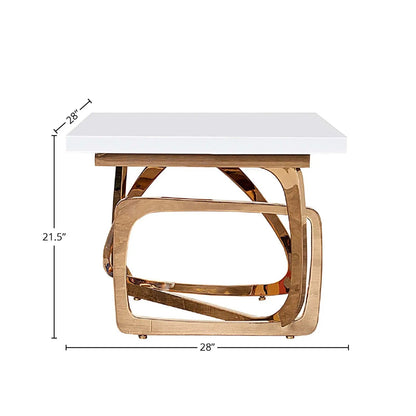 Flow Rose Gold End Tables | Set of Two Elegant Pieces