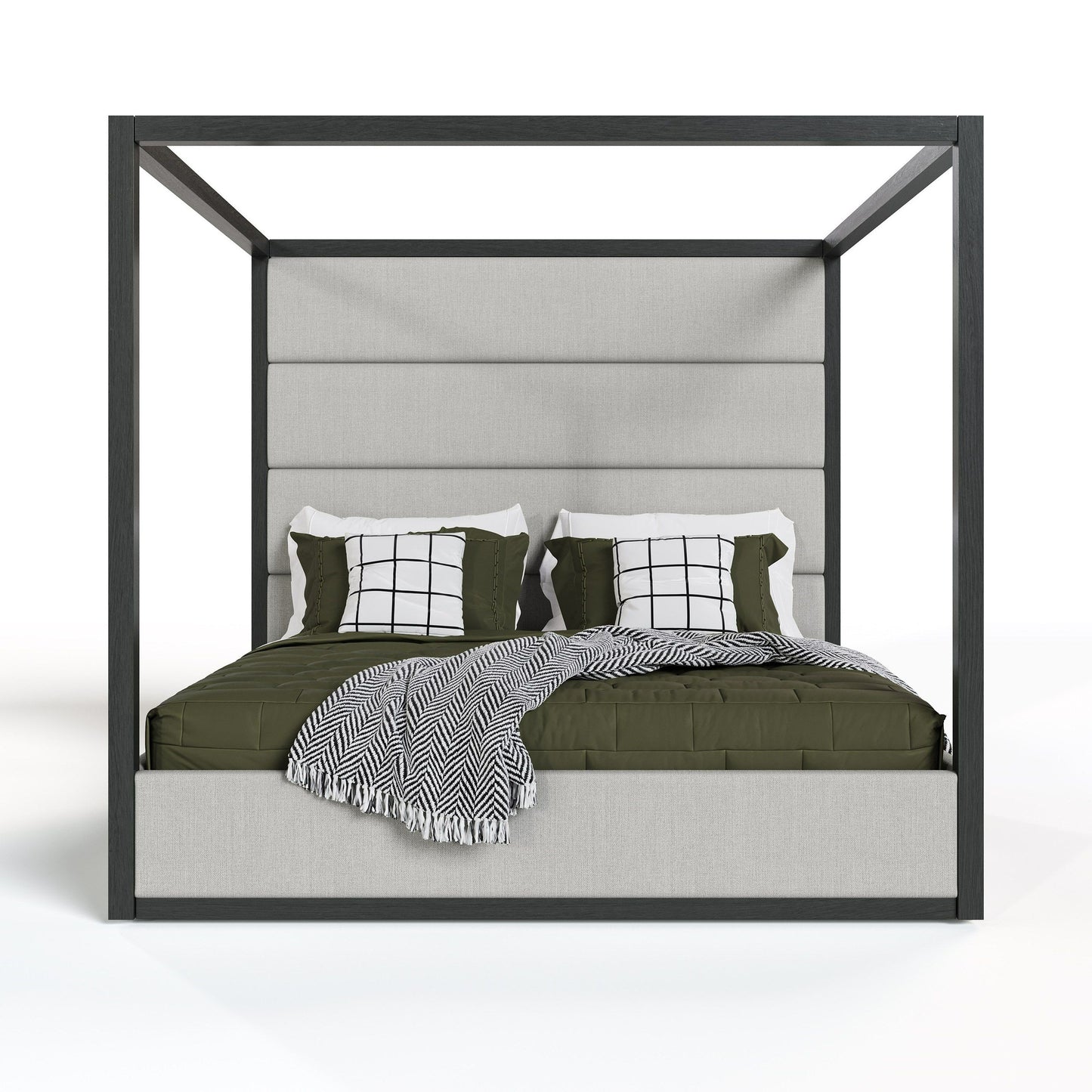 Velloro Contemporary Canopy Grey Bed