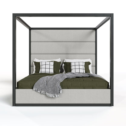 Velloro Contemporary Canopy Grey Bed