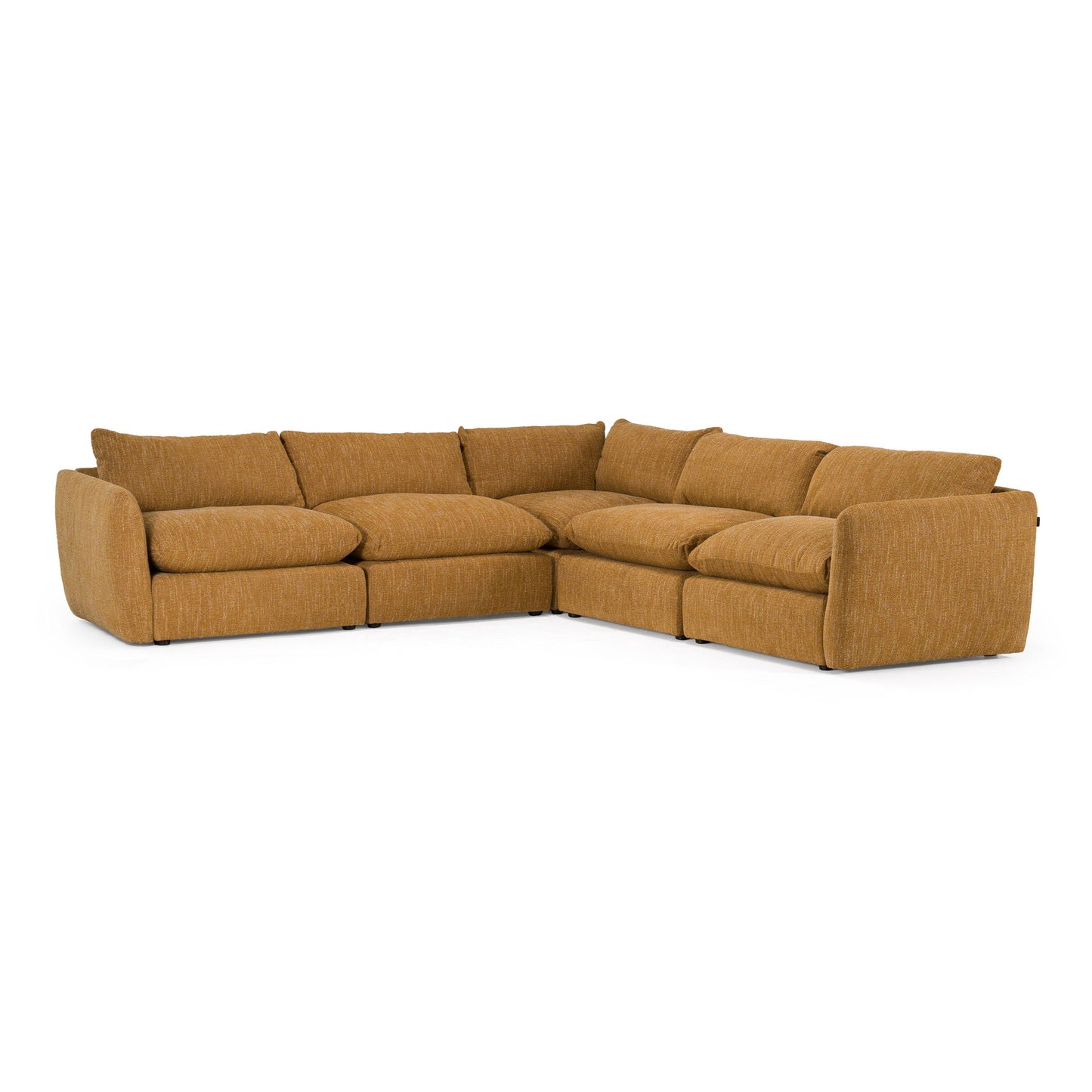 HURI – Modern Mustard Fabric Modular Sectional Sofa